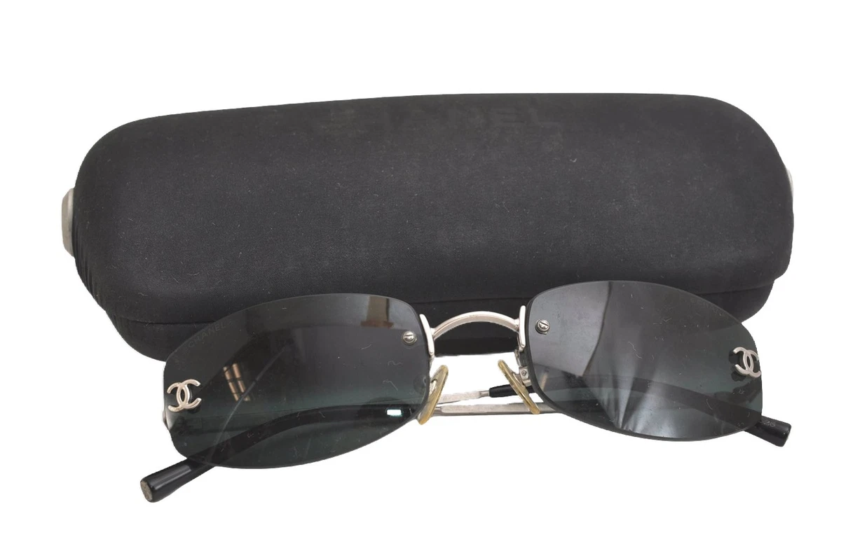 小物 CHANEL Vintage sunglasses BLACK coco Chanel Coco Mark Sunglasses Black WS9993 – NUIR VINTAGE
