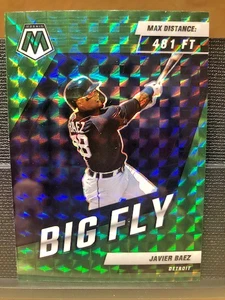 2022 Panini Mosaic Big Fly Card #BF-1 Javier Baez Tigers-Green Prizm - Near Mint - Picture 1 of 10