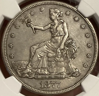 1877-S Trade Dollar NGC AU Details Cleaned (Nice) - Image 1 of 4