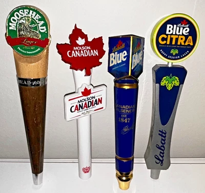 4 Beer~Tap Handle Lot~Labatt Blue Canadian Pilsener+Citra+Moosehead Lager+Molson - Image 1 of 4