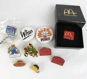 McDonald’s Pins 10 Stück Werbung Promo Goldene Bögen SAMMLERSTÜCK - Bild 1 von 3