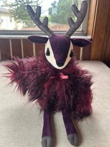 Jellycat Plush Toy Medium Viola Reindeer Burgundy Purple 19.5” Retired - Picture 1 of 10