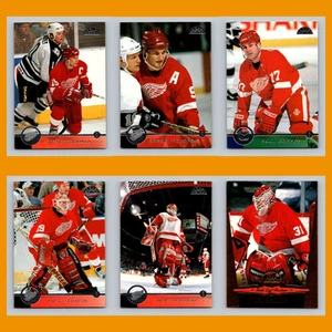 Detroit Red Wings Lot 6 Hockey Cards Leaf Steve Yzerman NM Hockey NHL - Picture 1 of 8