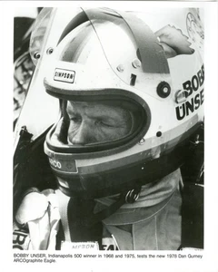 Bobby Unser tests Dan Gurney Eagle. - Press photo from 1978 - Picture 1 of 1