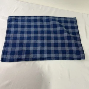Pottery Barn Lendenwirbel Kissenbezug 14 x20 in blau weiß Baumwolle kariert Country - Bild 1 von 6