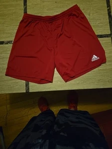 Mens XL Adidas Red Shorts Aeroready NWOT - Picture 1 of 9