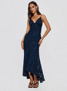 Princess Polly Women’s CYRENE MAXI DRESS In NAVY Size US 8 New - Picture 1 of 8