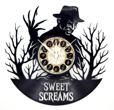 NIGHTMARE ON ELM STREET  vinyl record clock - Image 1 of 2