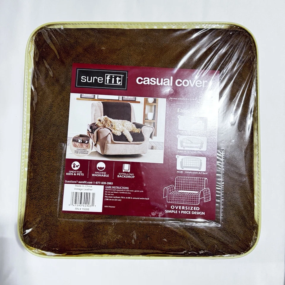 "Cubierta informal reclinable para muebles que admite mascotas Sure Fit DELUXE de 78"" a 88""" Foto 1 de 3
