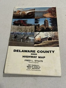 Mapa de carreteras del condado de Delaware Ohio de colección años 80 - Imagen 1 de 2