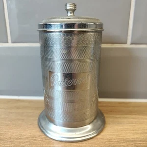 Vintage Chrom Konserven Caddy 6 Zoll hoch 3 Zoll breit Aufbewahrung silberfarben Küche - Bild 1 von 11