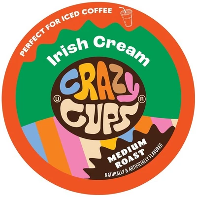 Cápsulas de café crema irlandesa Crazy Cups, cápsulas con sabor 22 unidades (paquete de 1)  Foto 1 de 4