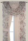 Floral Sheer Curtains - 4 Panels Set With Valance, 84" Long, Light Filtering Pri