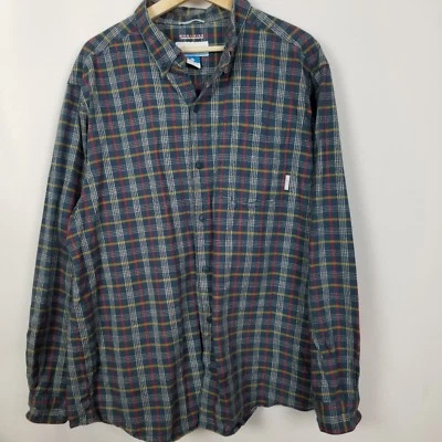 Camisa Columbia para hombre talla XL azul a cuadros omni mecha Foto 1 de 4