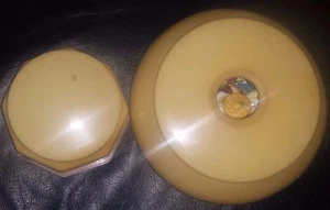 2 1930'S CELLULOID HAIR CONTAINER & SMALL ALL PURPOSE CONTAINER - Picture 1 of 1
