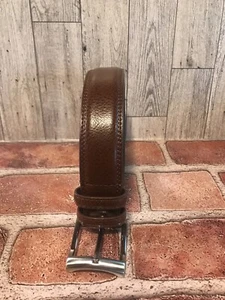 Florsheim Hombre 38” Cinturón Cuero Marrón Tono Níquel Hebilla 5-1136 - Imagen 1 de 5