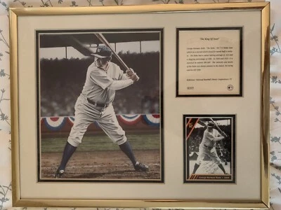 Framed 1992 Kelly Russell Color Lithograph Lot Of 6. Ruth, Gehrig, Paige, Wagner - Image 1 of 4