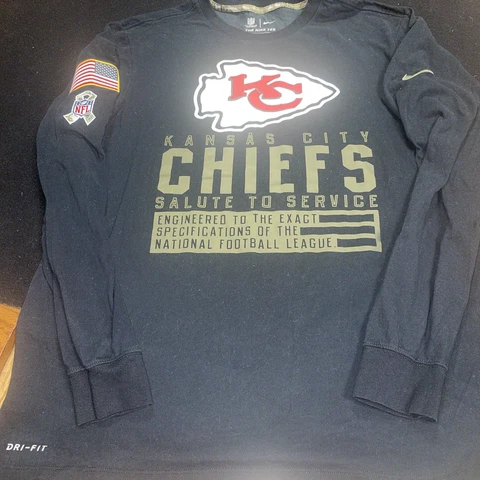 Kansas City Chiefs Salute To Service Long Sleeve Shirt Size XL Mens Cover