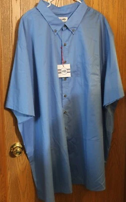 Harbor Bay - Solid Button Down - Blue - Men's size 5XLT - Image 1 of 2