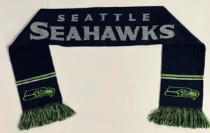 Seattle Seahawks NFL Scarf - Blue Green Silver Excellent Condition - Picture 1 of 2