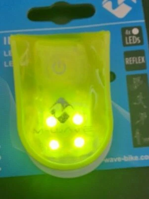 BRIGHT 4 LED HI VIS Reflective Constant/Flash EASY-FIT Cycling Running Walking - Image 1 of 4