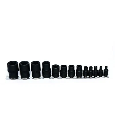JRSDRIVE 13Pcs SAE 1/4", 3/8" & 1/2" DRIVE EXTERNAL TORX SOCKET SET | E-2261 - Image 1 of 4