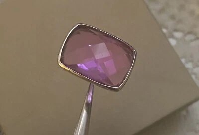 Silpada Pink In Thought Sterling Silver Sapphire Cushion Cut Ring size 8 Retired - Image 1 of 4