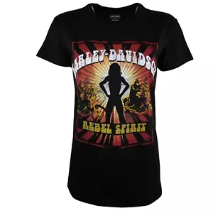 Damas Harley Davidson Nuevo Rebel Spirit Gráfico Algodón Ajuste Prendas para el torso Camisetas 12 - Imagen 1 de 1