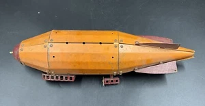 Antique Metal Orange ZEPPELIN Blimp 1920's Metalcraft #960 Airship Constructed - Picture 1 of 10