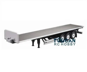 Semirremolque de plataforma plana pieza de plástico de radiocontrol Toucanrc 1/14 stock de EE. UU. modelo de 3 ejes - Imagen 1 de 5