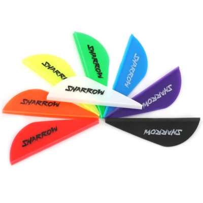 50X 2" Arrow Vanes Rubber Fletches Feathers Archery Fletching Arow Shaft DIY - Image 1 of 4