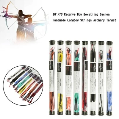 68"/70" Recurvebogen Bogensehne Dacron Handgefertigte Langbogensaiten