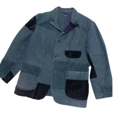 Engineered Garments Patchwork Bedford Corduroy Jacket size S MEN's Navy  Blue - Image 1 of 4
