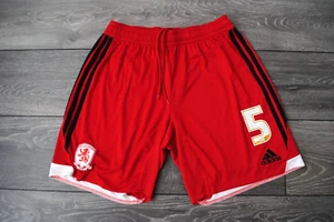 MIDDLESBROUGH HOME FOOTBALL SOCCER SHORTS 2013-14 MEROUANE ZEMMAMA WORN? LARGE - Picture 1 of 11