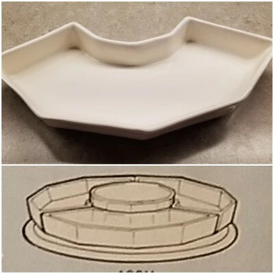 1 Replacement Tray From a  Pfaltzgraff Heritage White Lazy Susan - Image 1 of 4