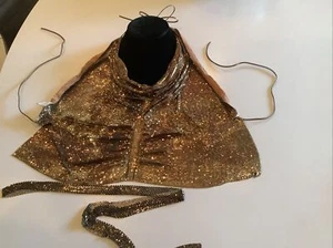 Whiting &Davis Rare Mesh Chainmail Leopard Print Halter Top WOW - Picture 1 of 9