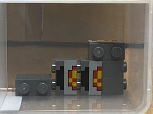 LEGO Parts - Dark Bluish Gray Brick 1 x 2 Minecraft Lit Forge - No 3004 - QTY 5 - Picture 1 of 1