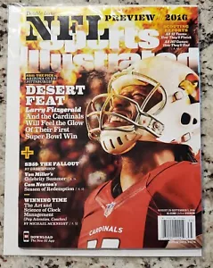 LARRY FITZGERALD Arizona Cards Sports Illustrated Magazine Aug 29 2016 NO LABEL - Imagen 1 de 1