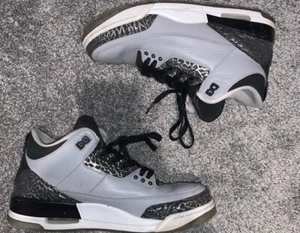 Taglia 8,5 Air Jordan 3 grigio lupo retrò 2014 CON SCATOLA ORIGINALE - Foto 1 di 11