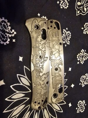 Benchmade Bugout 535 Deep Laser Engraved Flytanium Titanium Scales - Image 1 of 4