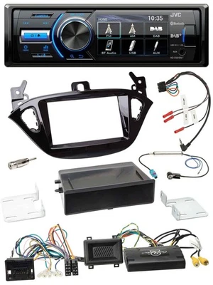 JVC Bluetooth Lenkrad USB DAB Autoradio für Opel Adam Corsa E ab 2013 PDC - Bild 1 von 4