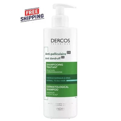 OILY* Vichy Dercos Anti-Dandruff Shampoo Normal To Oily Hair 13.2oz/390ml - Image 1 of 4