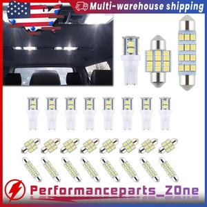 24-Piece Car LED Bulb Set for Interior, Dome, Trunk & License Lights - White - Picture 1 of 8