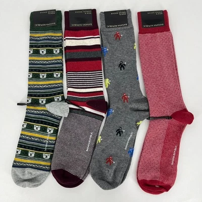 Лот из 4 Banana Republic Рождество зимнее платье носки мужской один размер многоцветный - Изображение 1 из 4