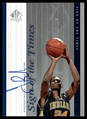 2000-01 SP Auténtico Sign of the Times Jonathan Bender Automático Indiana Pacers #JB Foto 1 de 2