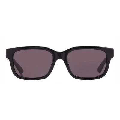 Очки солнцезащитные Gucci GG1583S 001 квадратные черная оправа серые линзы сделано в Италии - Изображение 1 из 4