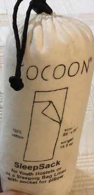 Saco de dormir Cocoon 86”x35” 100 % algodón Foto 1 de 4