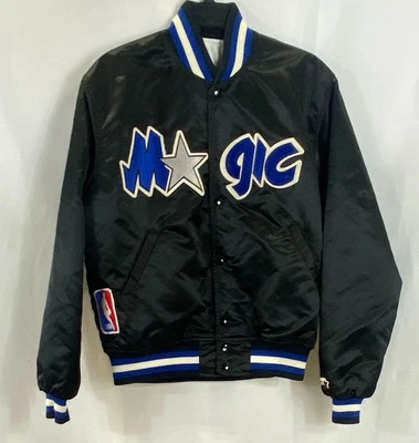 Мужская винтажная черная атласная университетская куртка Orlando Magic Starter M - Изображение 1 из 4