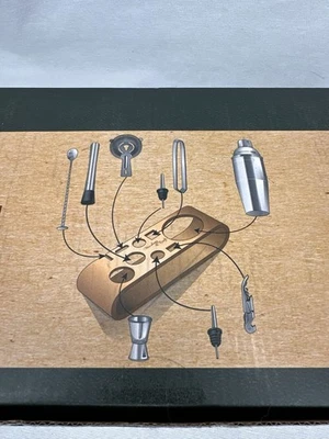 Mixology & Craft - Bartender Kit 10-Piece Cocktail Bar Tool Set with Bamboo - Image 1 of 4