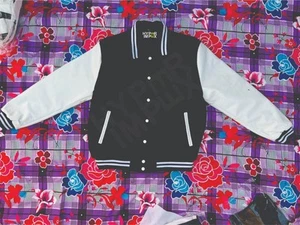 Premium Men’s Varsity Jacket Wool Leather Sleeves Baseball College Bomber Jacket - Picture 1 of 8